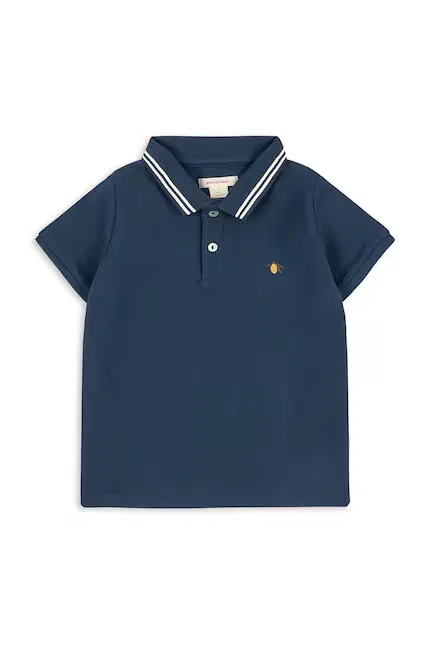 Поло детское из органического хлопка FLORIAN POLO SHIRT Konges Sløjd, синий — фото 2