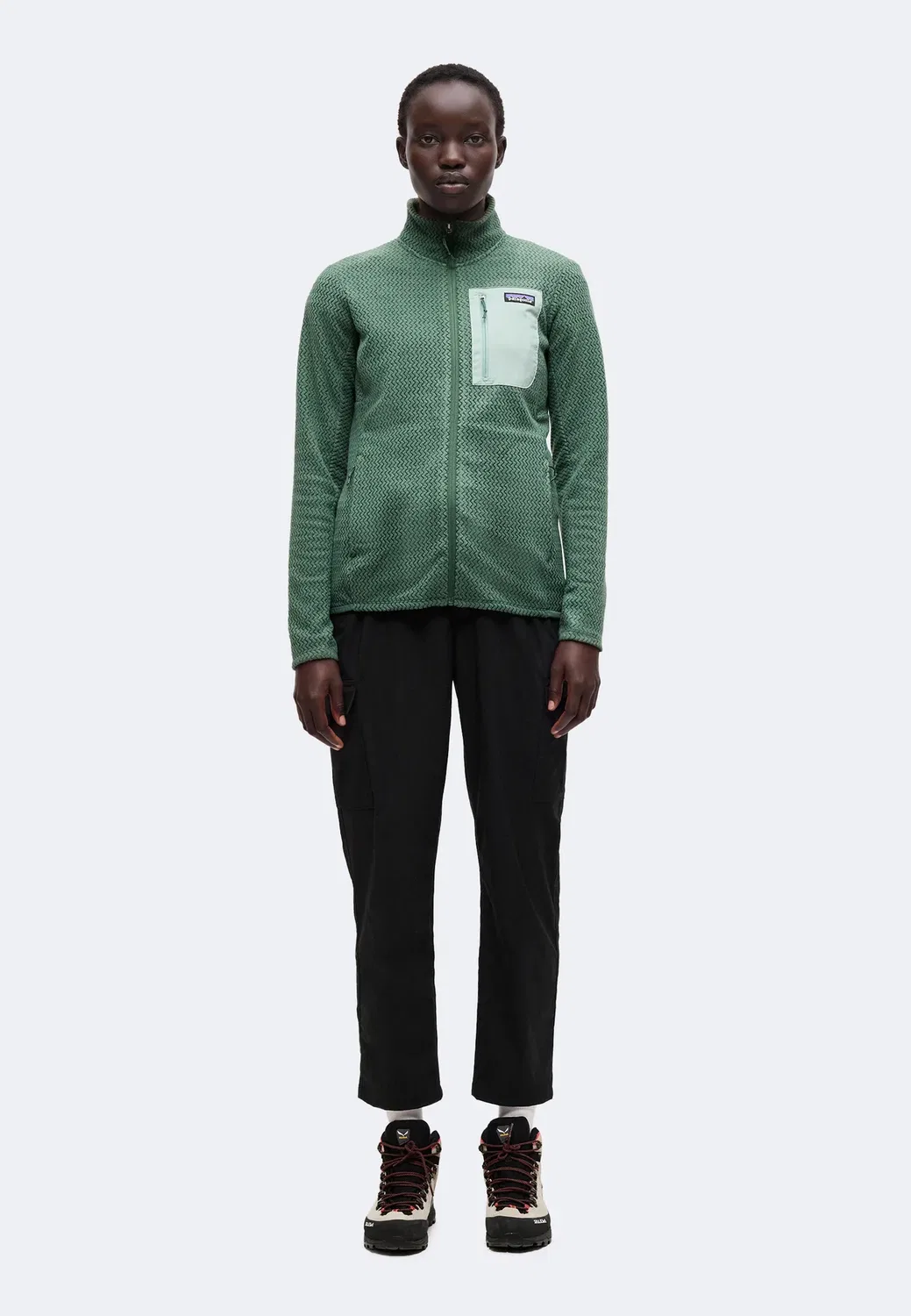 Куртка R1 air - флисовая Patagonia, Canopy Green — фото 2