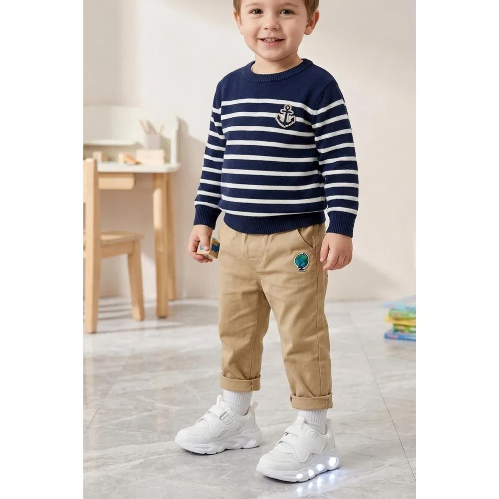 Детские легкие спортивные кроссовки со шнуровкой и подсветкой Aida Unisex Papuç Sepeti — фото 3