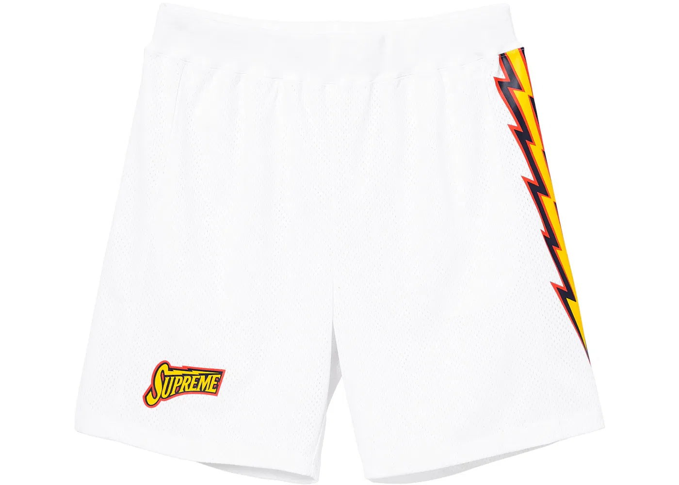 Мужские спортивные шорты с принтом Supreme Bolt Basketball Short, белый
