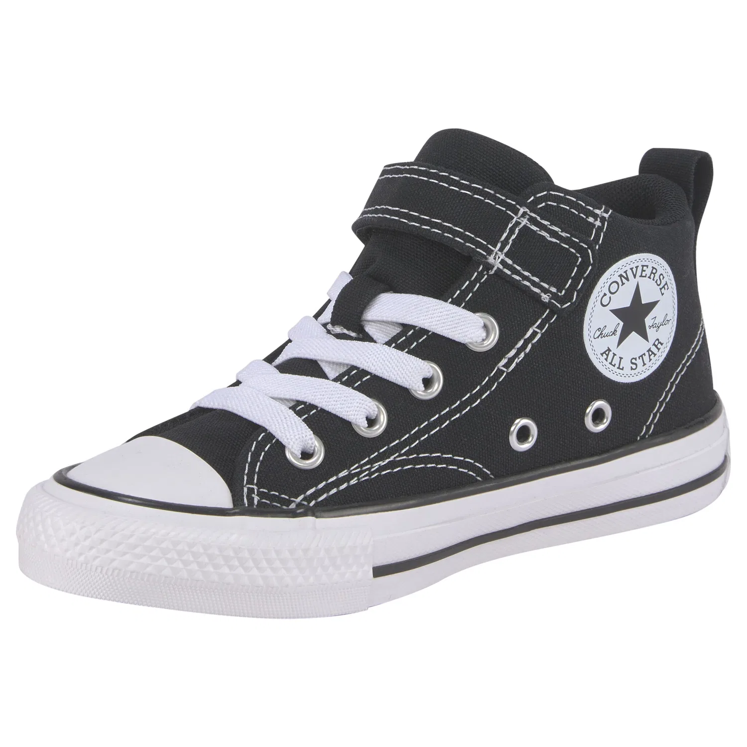 Детские кроссовки с высокой шнуровкой Converse, Black/White