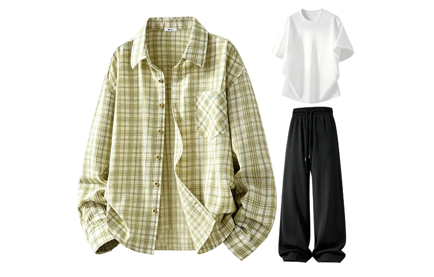 Детский спортивный комплект с лацканом Yellow Bubbles Plaid White Black WARRIOR