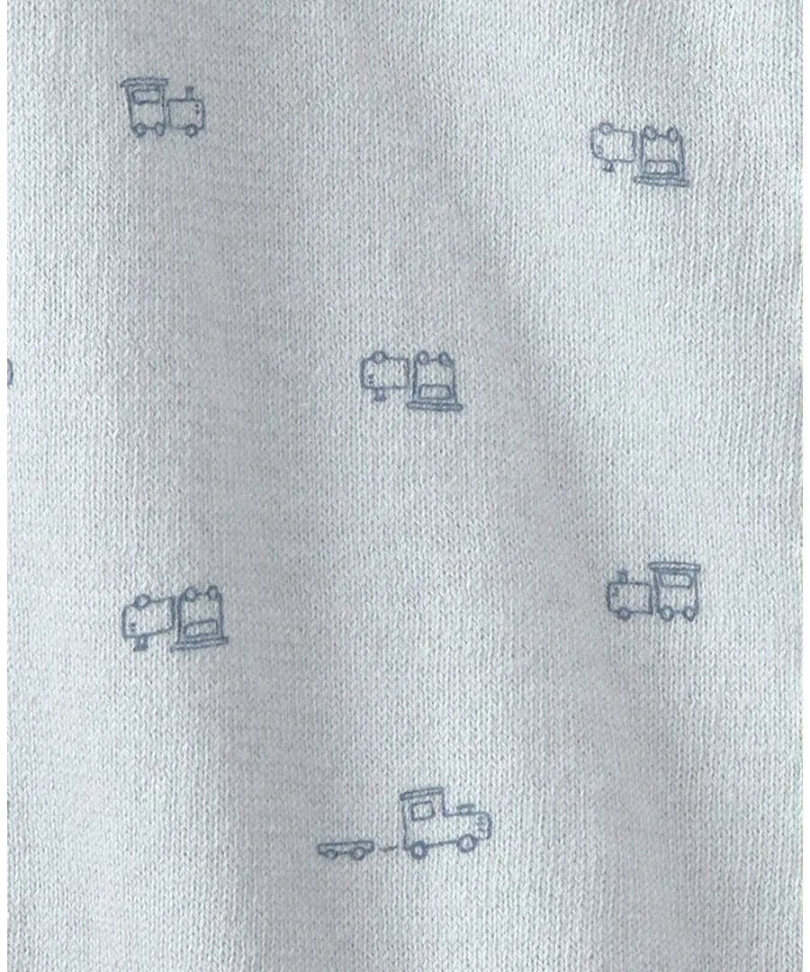 Детский комбинезон с длинным рукавом, 2-way zip Carter's, Blue — фото 4