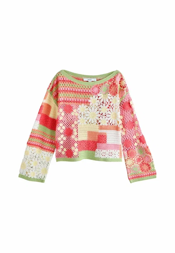 Джемпер кружевной floral Next, Pink Floral, розовый