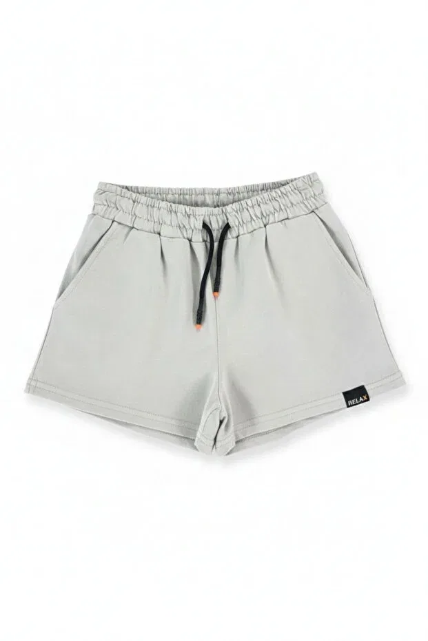 Детские шорты для девочек хлопковые Belted Lace-up Newkids, Gray — фото 4