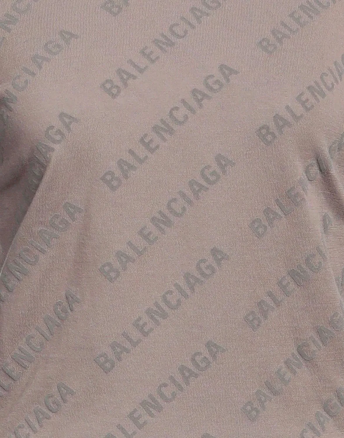 Женский вязаный свитер с круглым вырезом Balenciaga, бежевый — фото 4