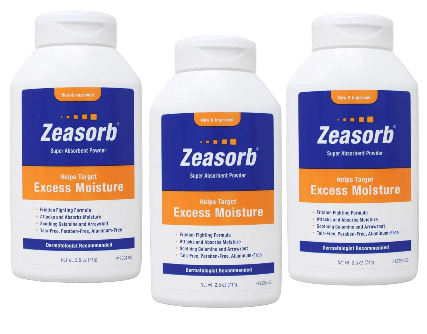 Присыпка ZEASORB POWDER 2.5 oz, 3 упаковки Zeasorb