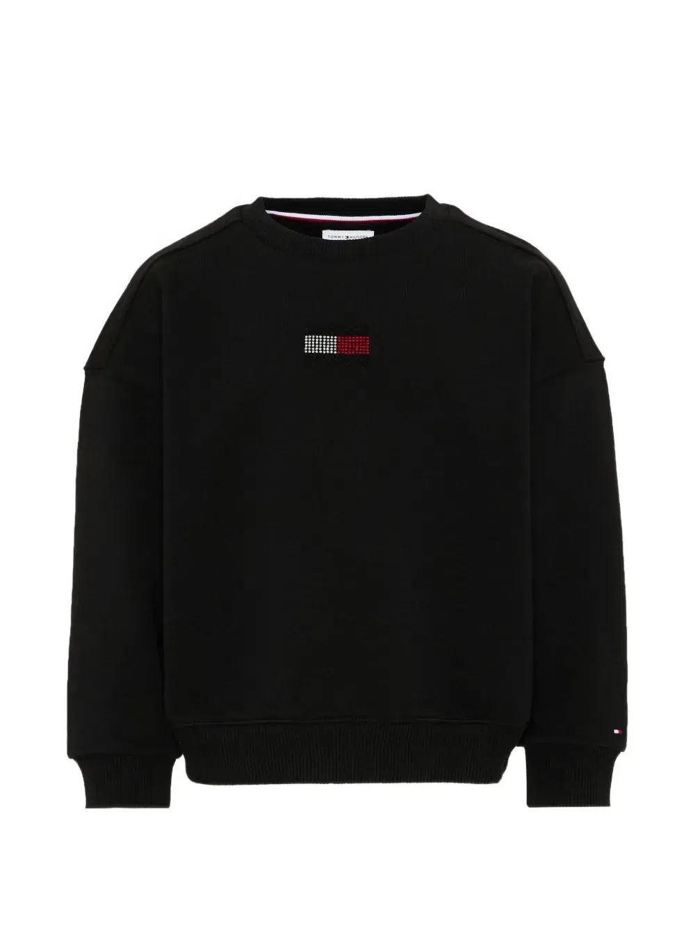 Украшенный свитшот с нашивкой-логотипом Tommy Hilfiger Junior, черный
