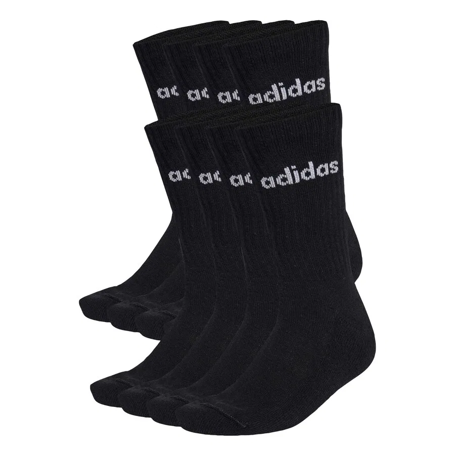 Спортивные носки ADIDAS PERFORMANCE 'LINEAR CUSHIONED CREW SOCK 10 PAIR PACK' черного цвета