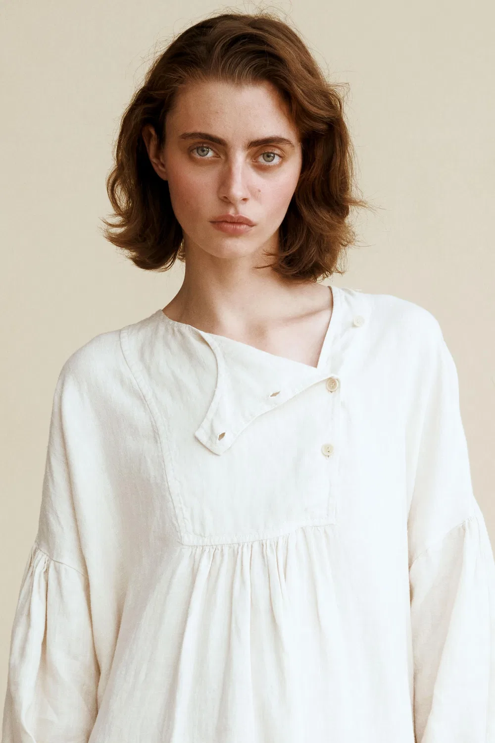 Платье из 100% льна, созданное в сотрудничестве Caramel London и Zara., Ecru — фото 2