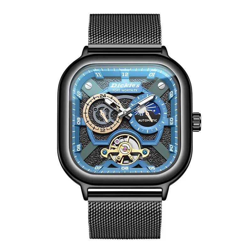 

Часы Dickies Sun, Moon, and Stars (модель CL-579), Limited Neon Box+DK Cuban Bracelet/синий/черный