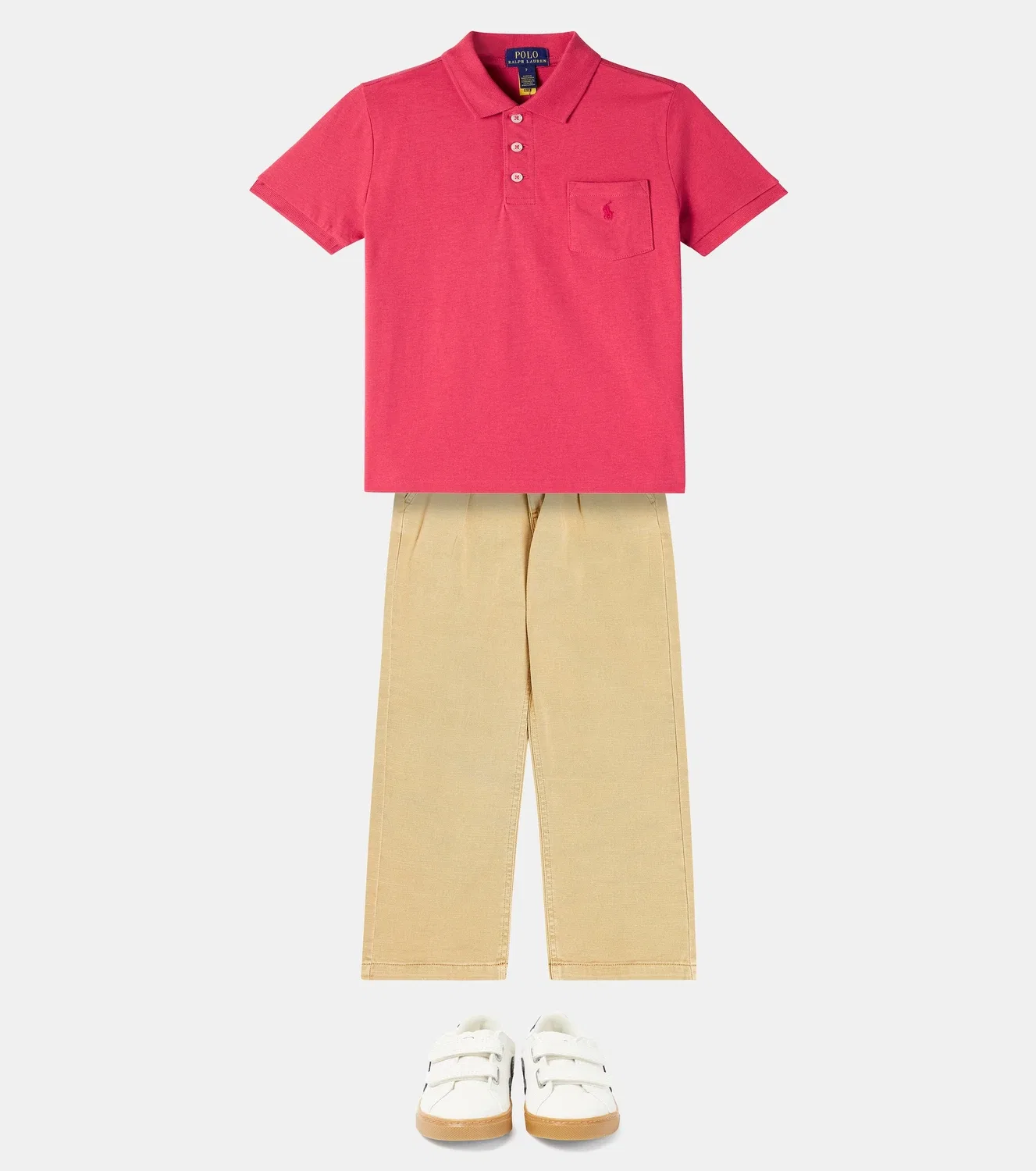 Футболка-поло хлопковая Polo Ralph Lauren Kids, красный — фото 2