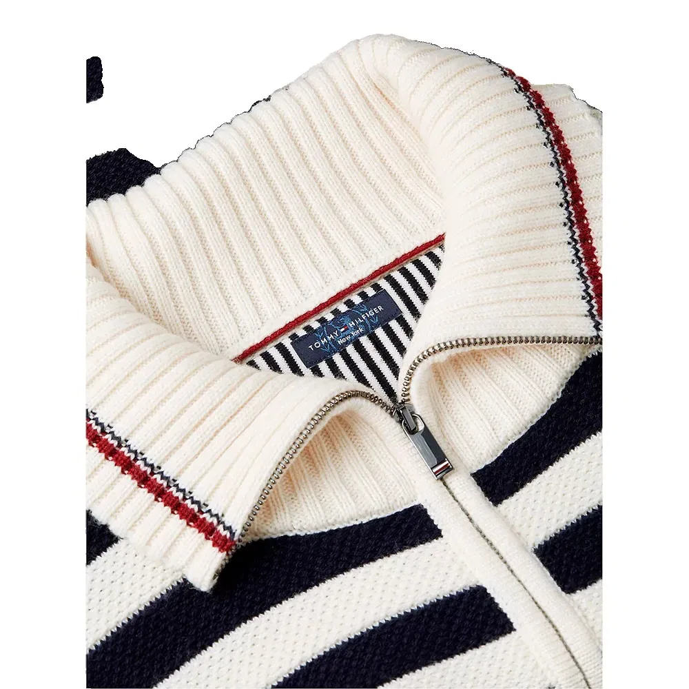 Мужской свитер с полузастежкой-молнией Tommy hilfiger, White — фото 2