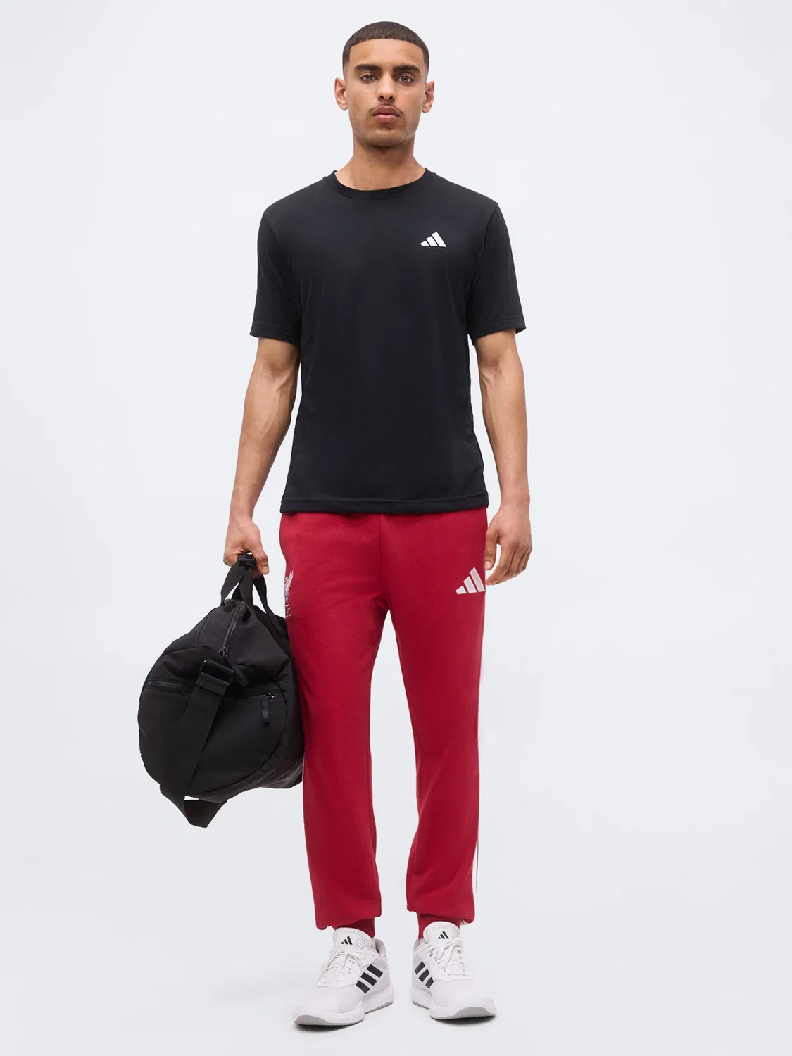 Брюки Adidas Performance Regular красного цвета — фото 4