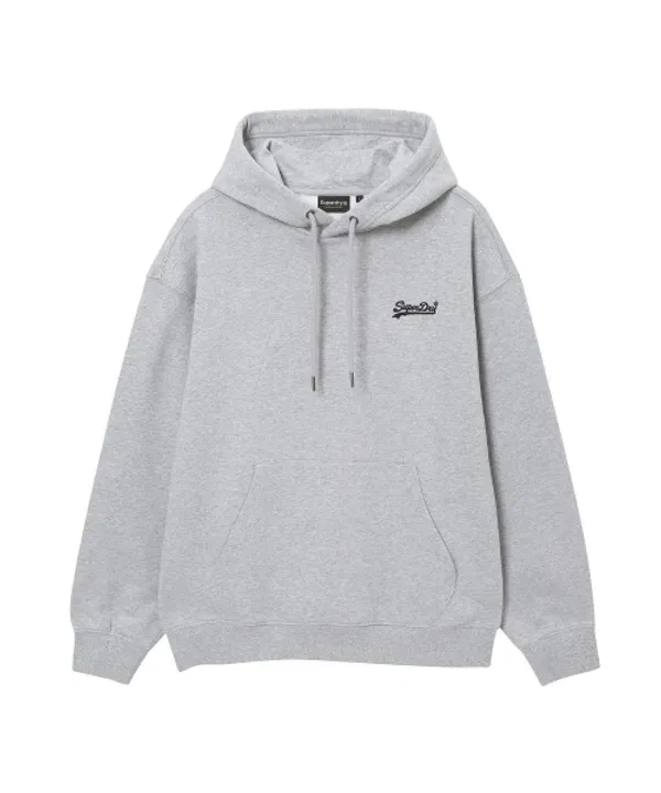 Худи базовое, Superdry, светло-серый меланж