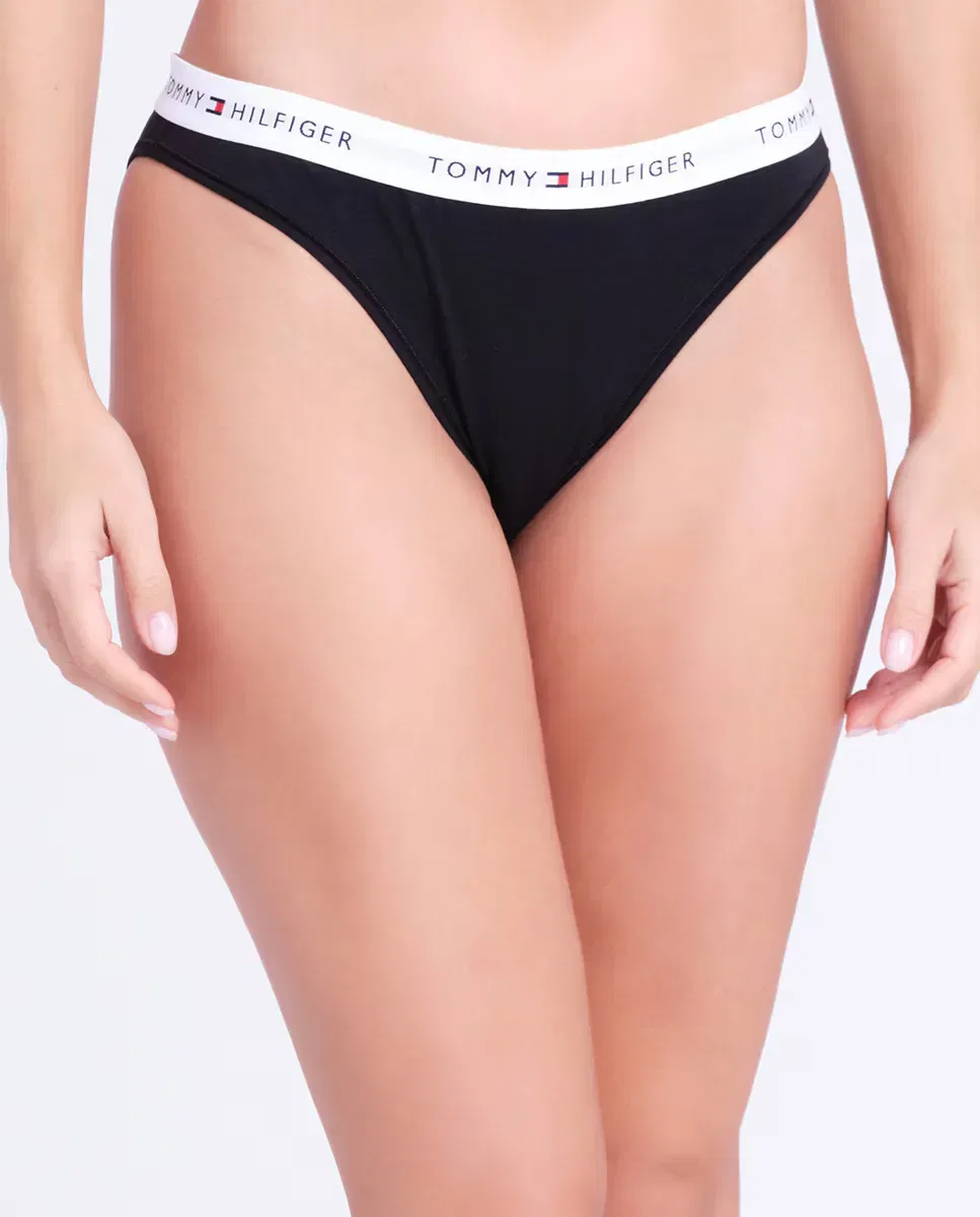 Женский комплект трусов с эластичным поясом с надписью Tommy Hilfiger, Negro