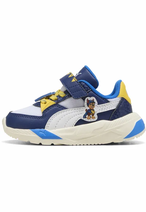 Кроссовки с застежкой-липучкой Trinity 2 Puma Blue jewel, White, Pele Yellow, белый/синий/желтый