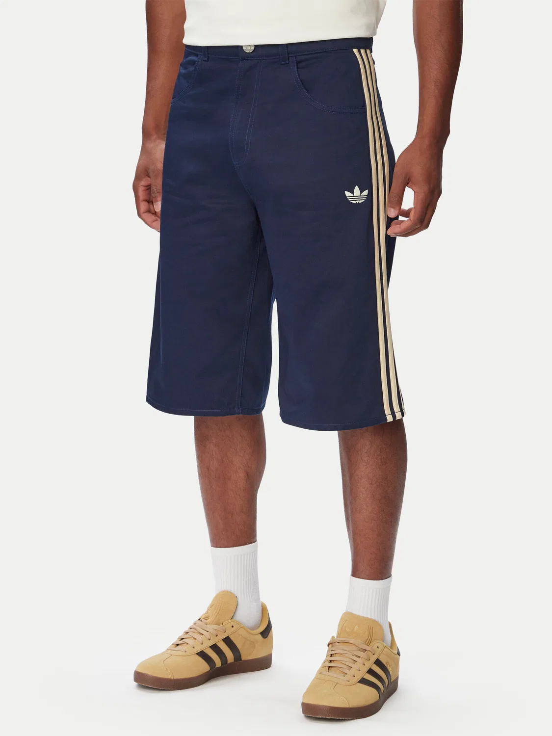Мужские тканевые шорты стандартного кроя Firebrid Twill Jorts Adidas, темно-синий