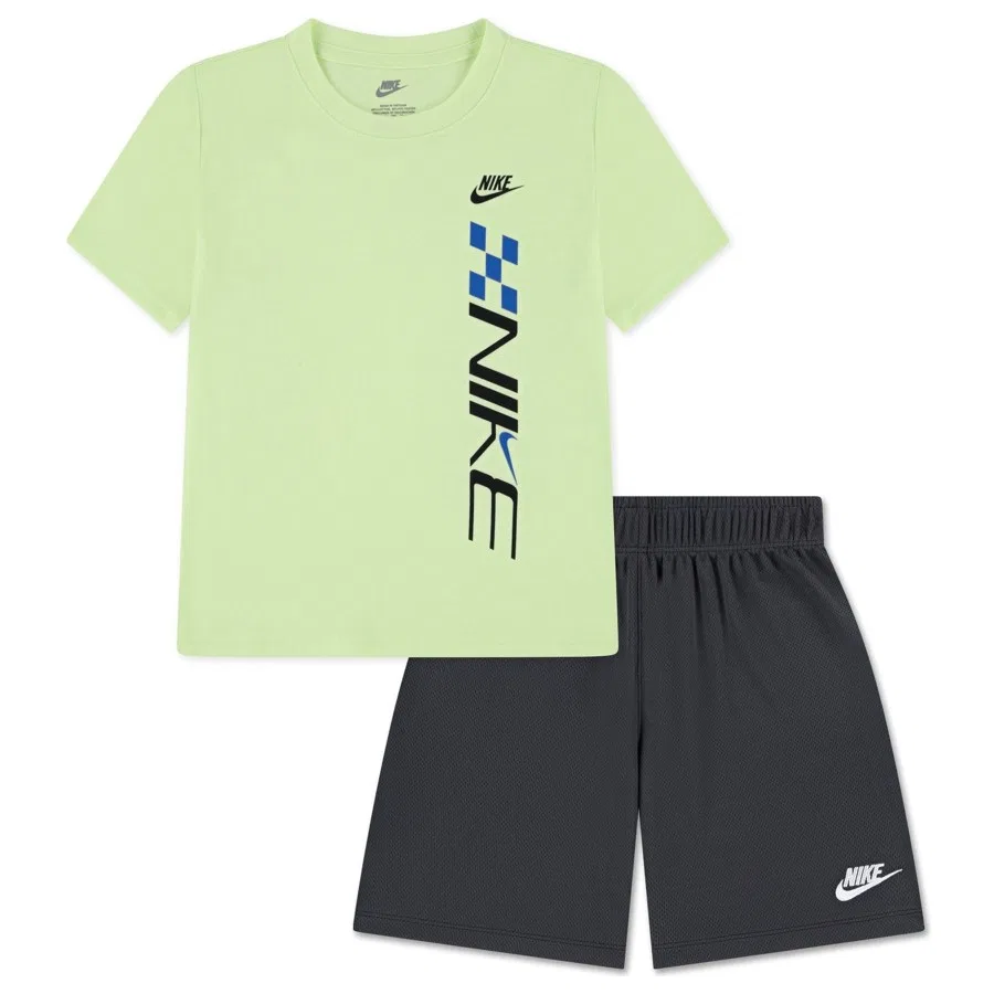 Спортивный комплект из футболки и шорт с сетчатым материалом Lap Mesh Short Set Nike, Неоновый серый