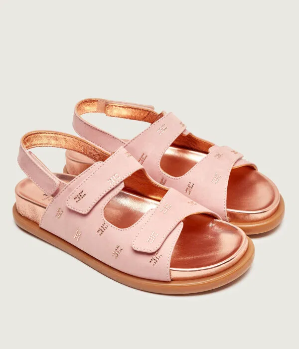 Детские сандалии из натуральной кожи Elisabetta Franchi, Rosa — фото 2