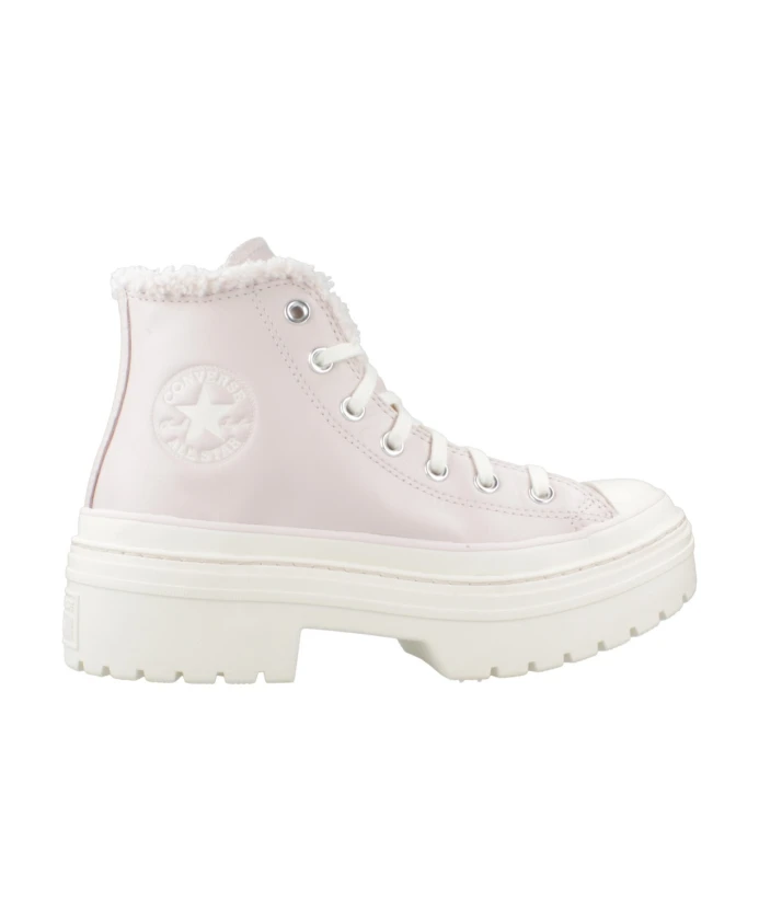 Высокие кроссовки на профильной подошве Converse, розовый