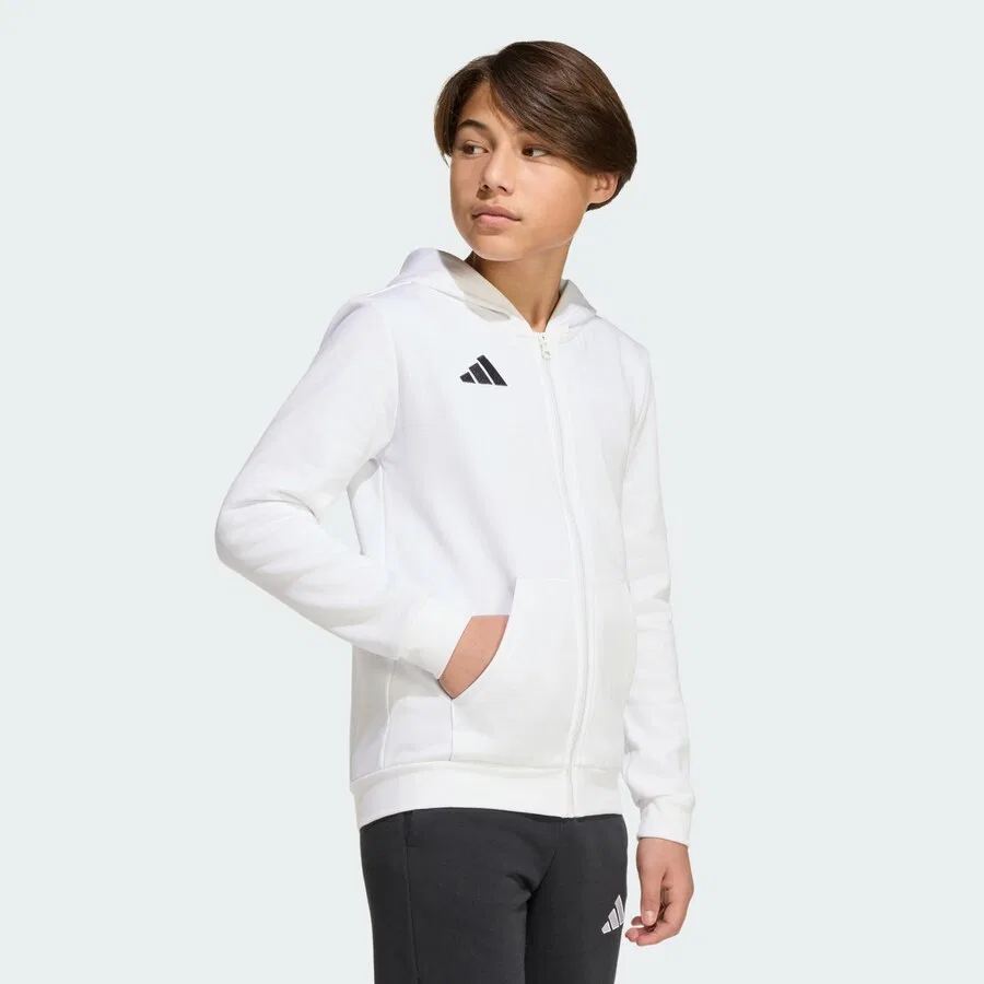 Спортивная толстовка на молнии ADIDAS PERFORMANCE 'Entrada26' белого цвета — фото 2