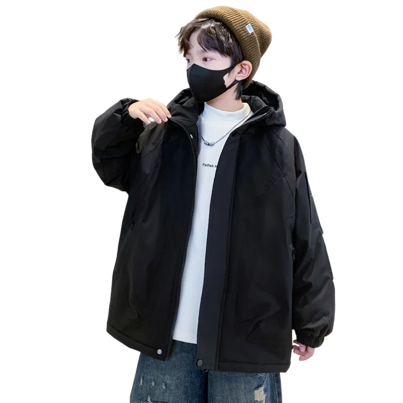Детское пальто с капюшоном Lanza, Black