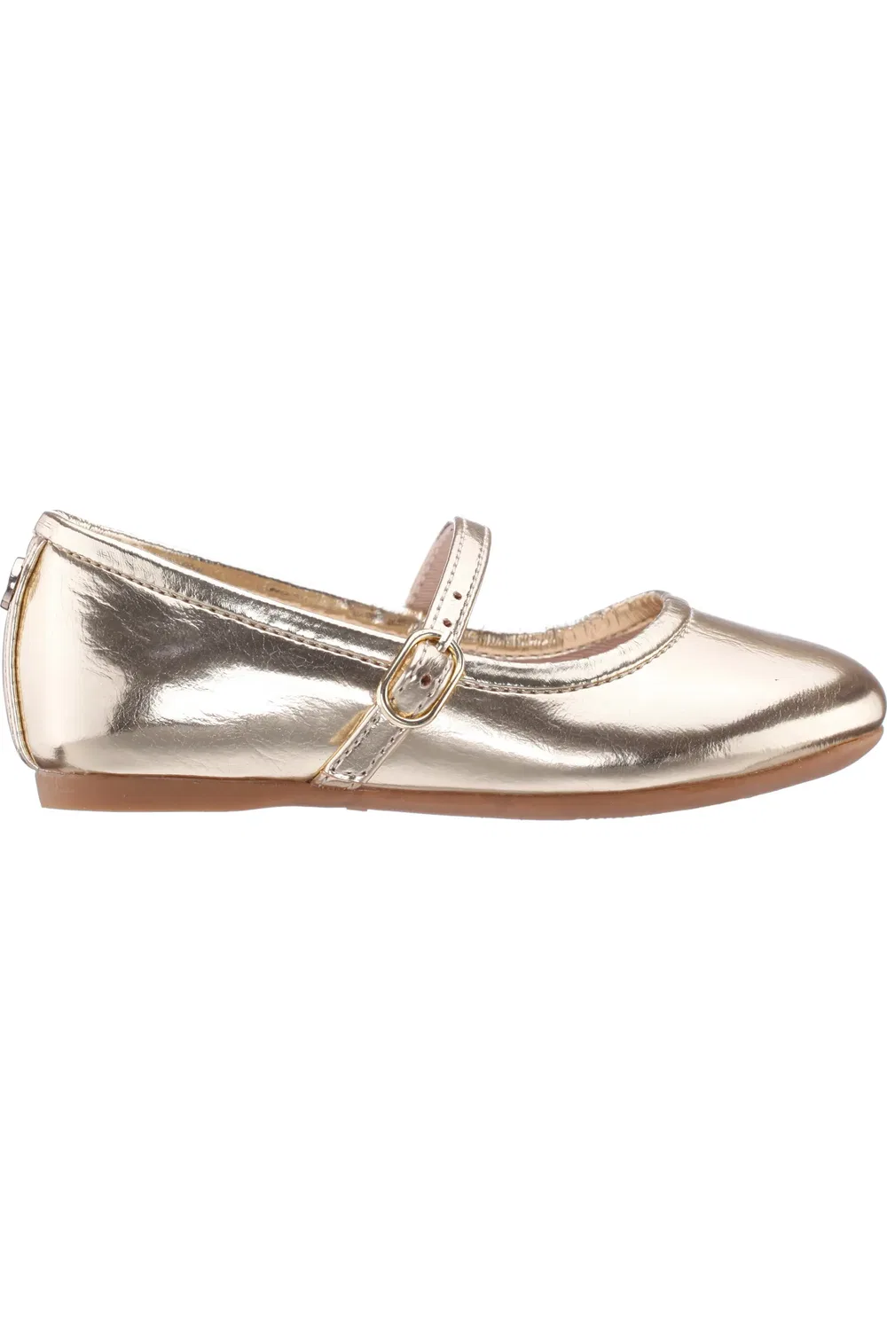 Детские туфли Мэри Джейн глянцевые Nina, Gold Metallic — фото 3