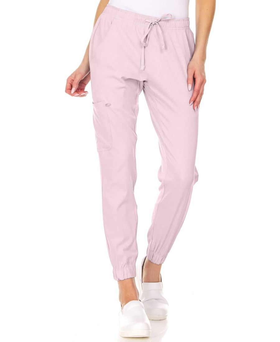 

Брюки-джоггеры Leah Plus Size с пятью карманами, эластичные, желтые, размер 3XL Medichic, Blush