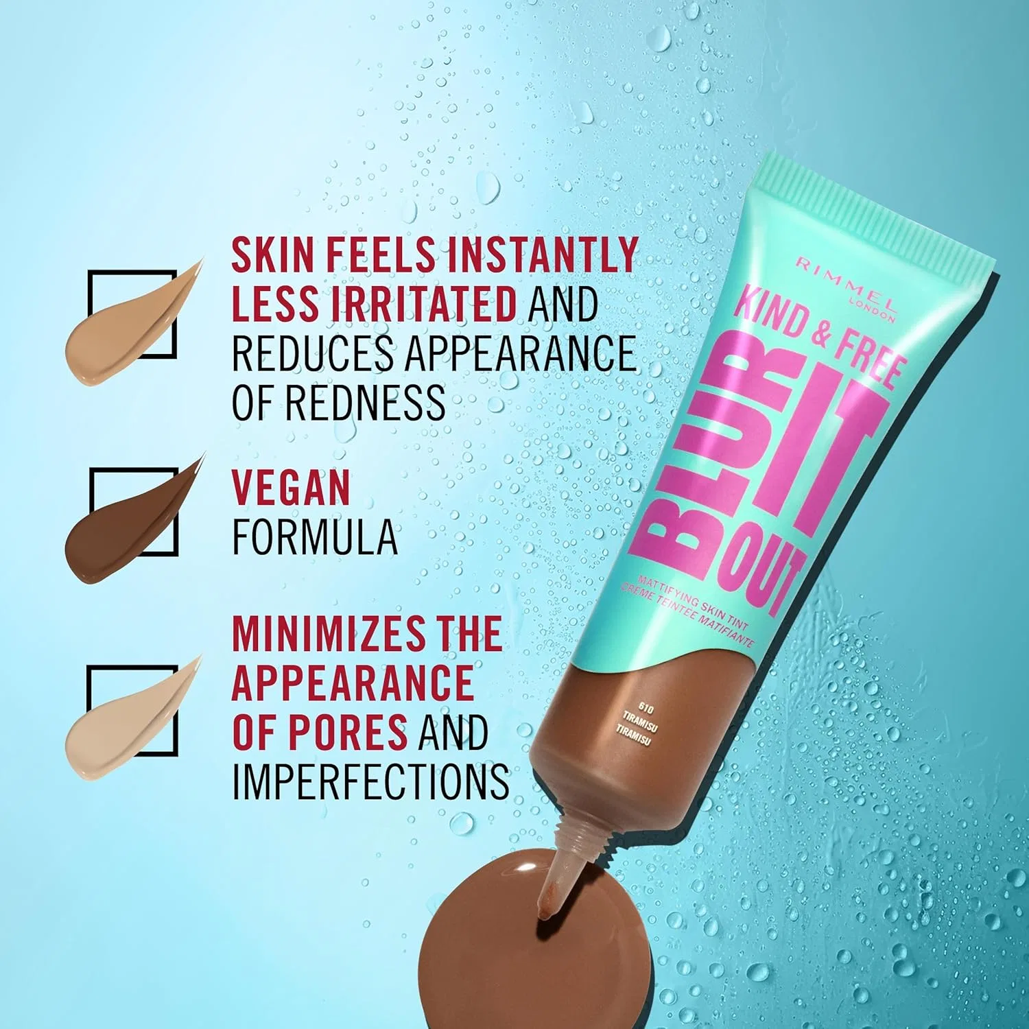 Матирующий тональный крем Rimmel, 30 ml, 163 Golden Vanilla — фото 4