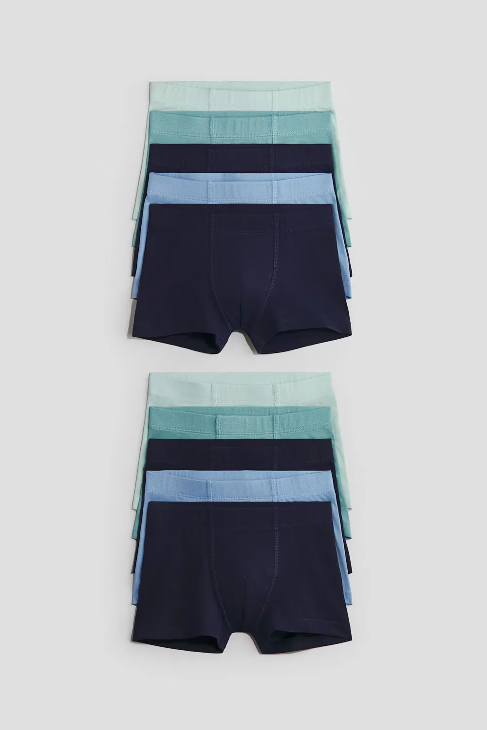 10 хлопковых трусов H&M, Marineblau/Türkis