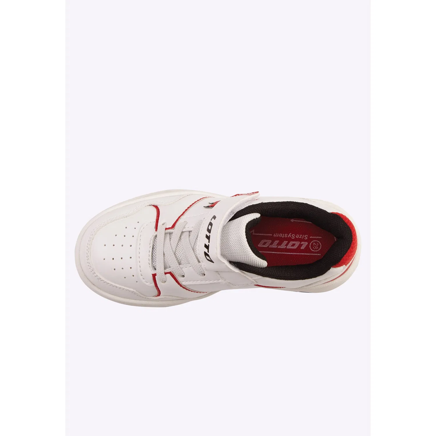 Детские спортивные кроссовки с низким верхом lotto, White/Red — фото 3