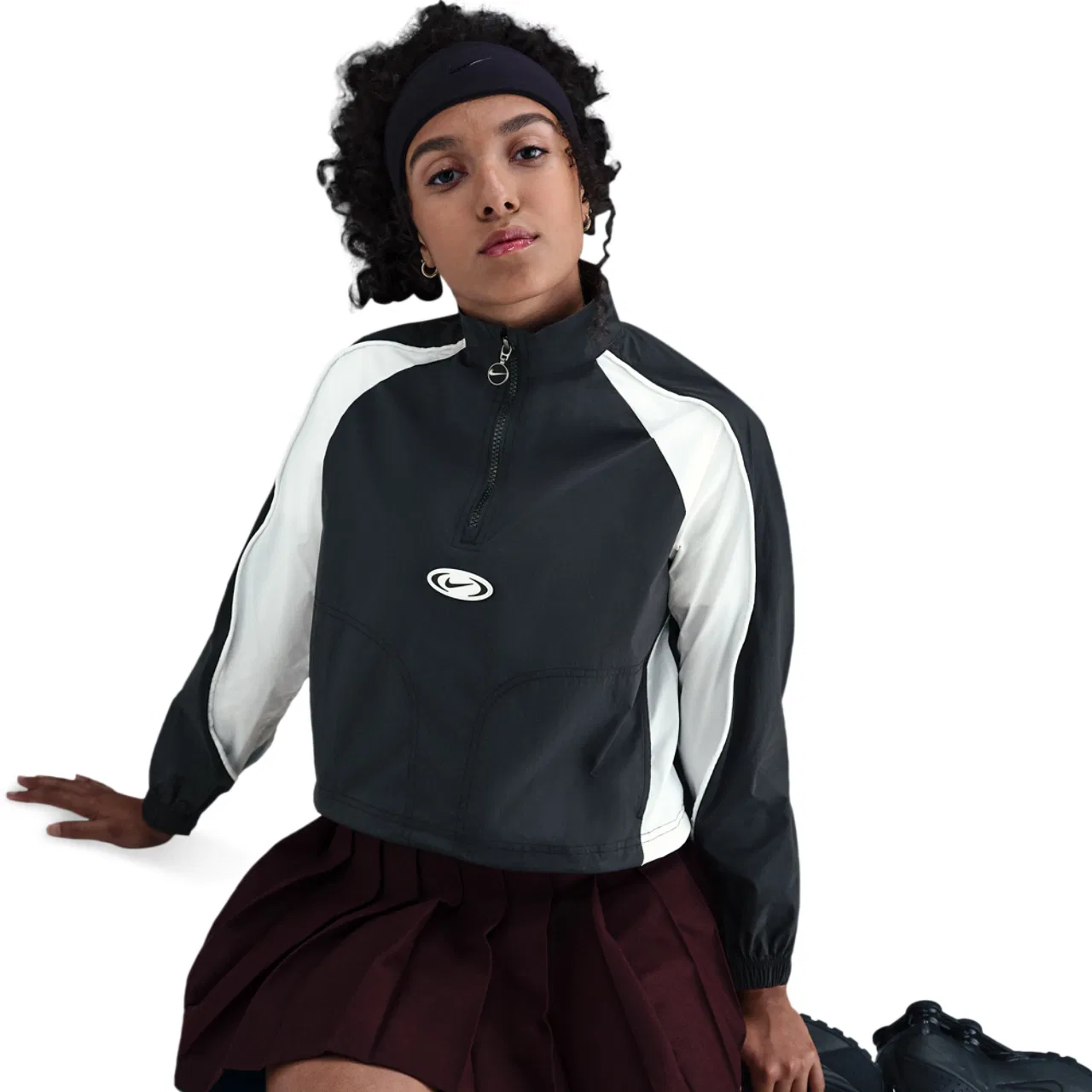 Куртка спортивная для девочек NSW Track Jacket GX Nike, цвет White/White/Black
