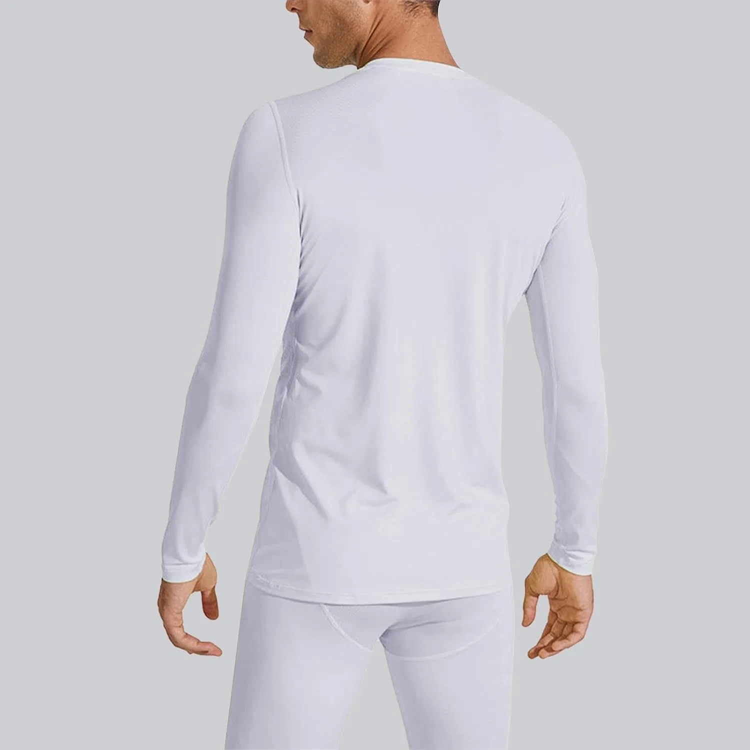 Мужская компрессионная футболка облегающего кроя Generic, White — фото 2
