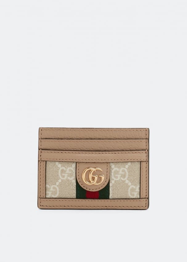 

Картхолдер GUCCI Ophidia GG card case , бежевый