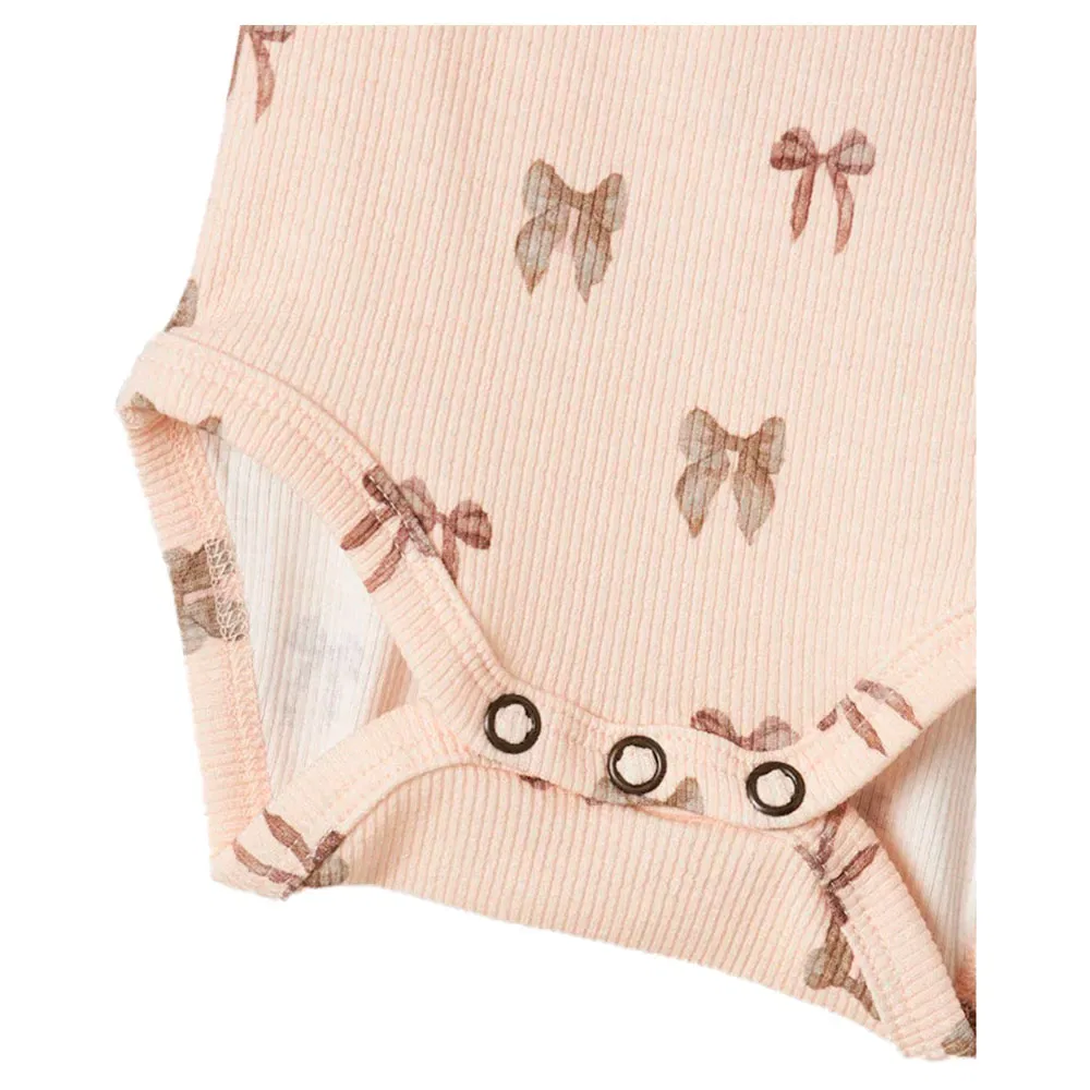 Боди с длинными рукавами Name It Gavo Eko Slim Lil Atelier, бежевый — фото 3