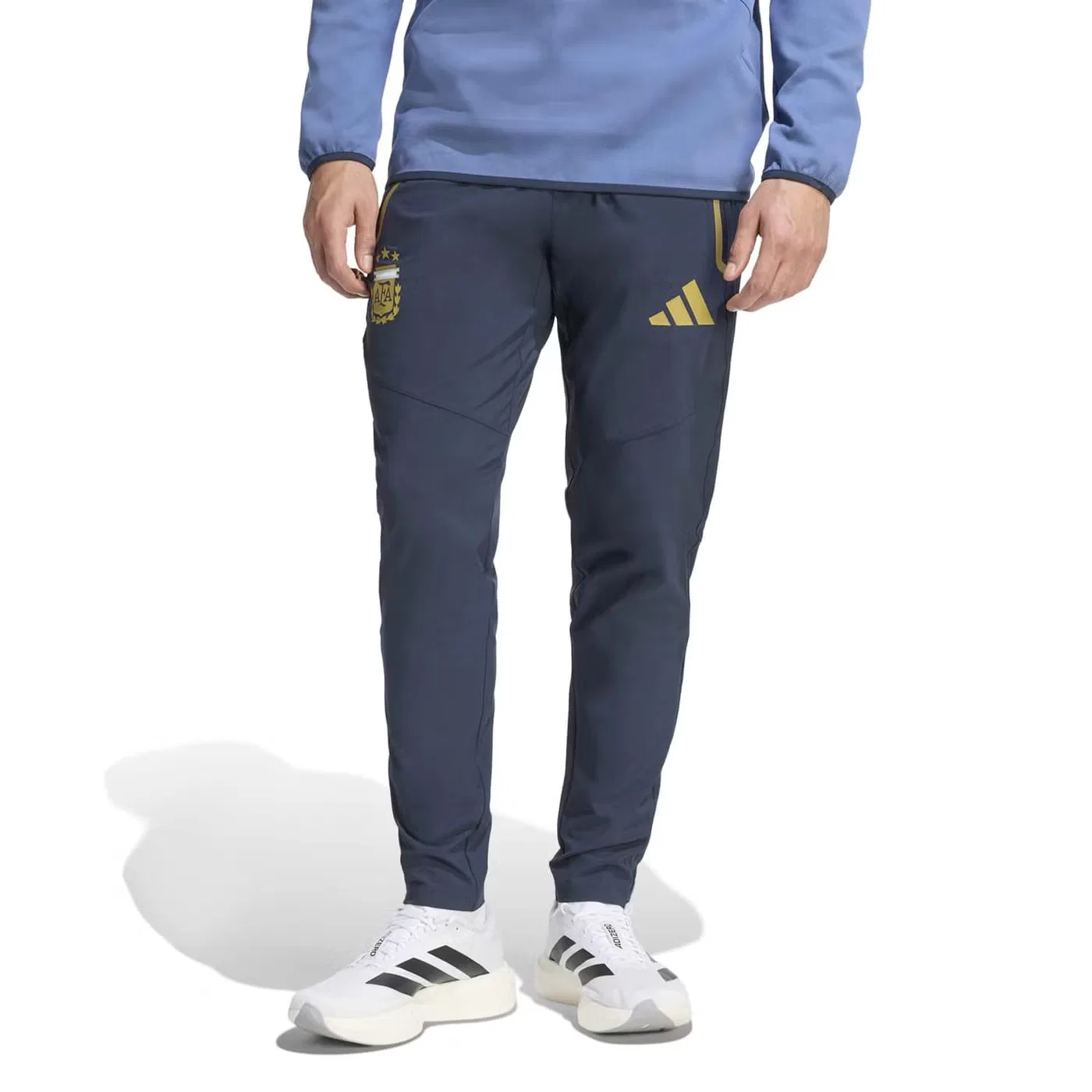Брюки с матовой фактурой Argentina Tiro Travel Adidas, темно-синий — фото 2