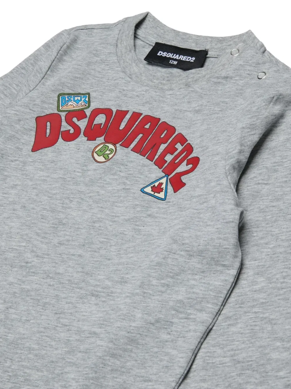 Комплект для новорожденного с логотипом Dsquared2 Kids, серый — фото 3