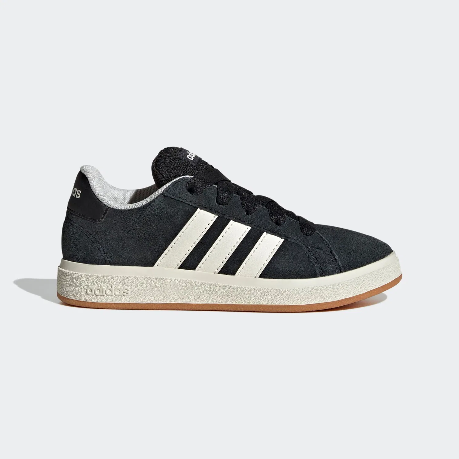 Детские кроссовки в стиле скейт Adidas Grand Court 00S, Core Black/Off White — фото 2