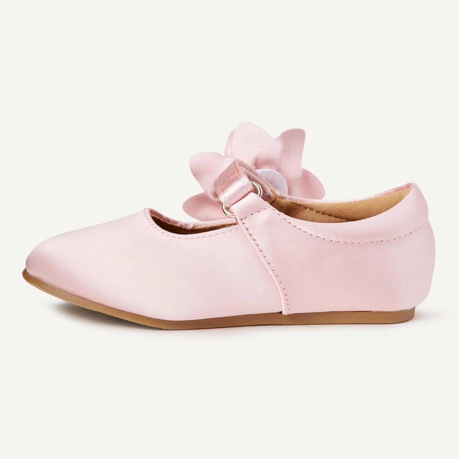 Детские туфли Мэри Джейн для девочек Amazon Essentials, Pink Satin — фото 4