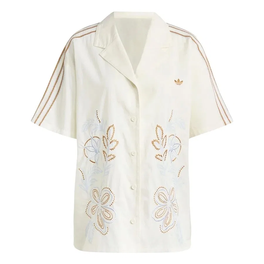Женская футболка с принтом Resort Shirt adidas, Белый