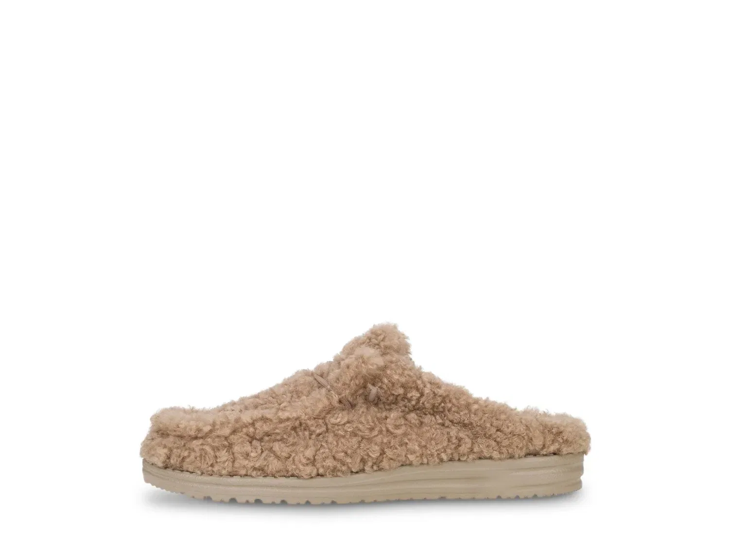 Тапочки Wally Slipper с искусственным мехом, HEYDUDE, цвет Timberwolf Beige — фото 4