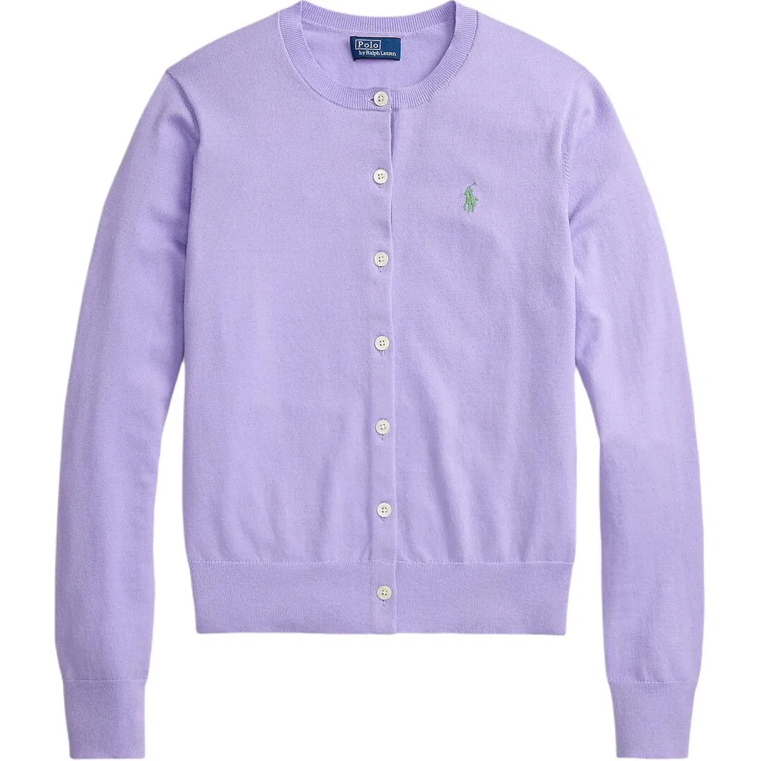 Женский трикотажный свитер с круглым вырезом, среднего кроя, Lavender, Polo Ralph Lauren — фото 3