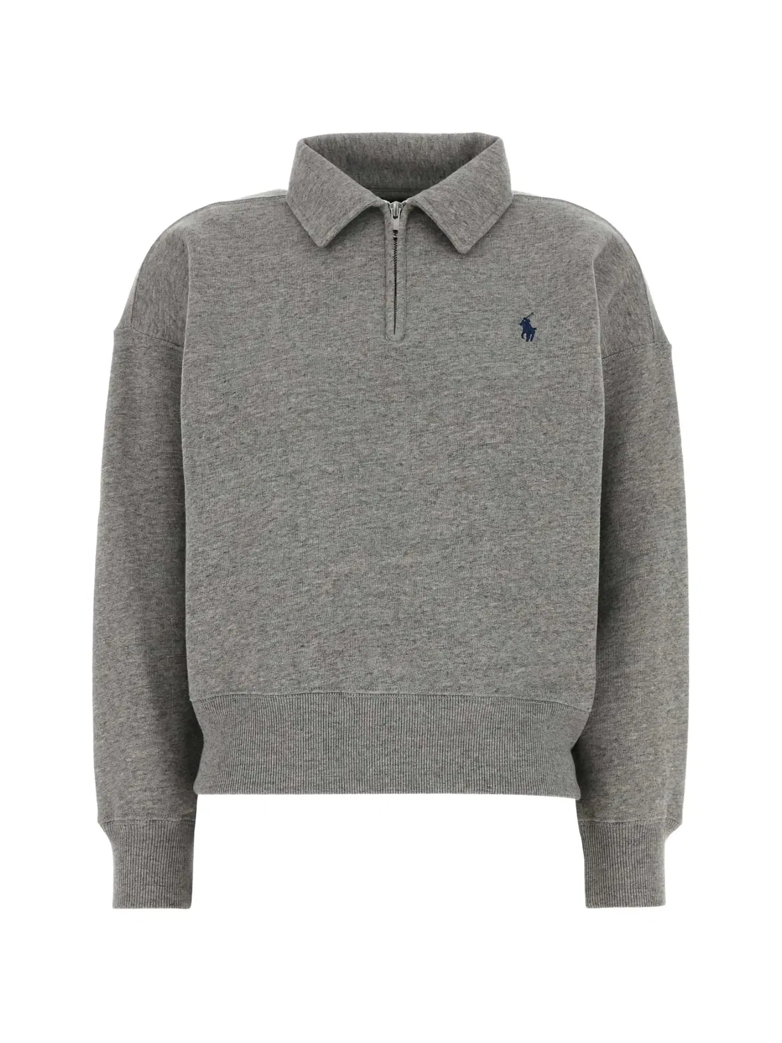 Поло на молнии, серое Polo Ralph Lauren, серый