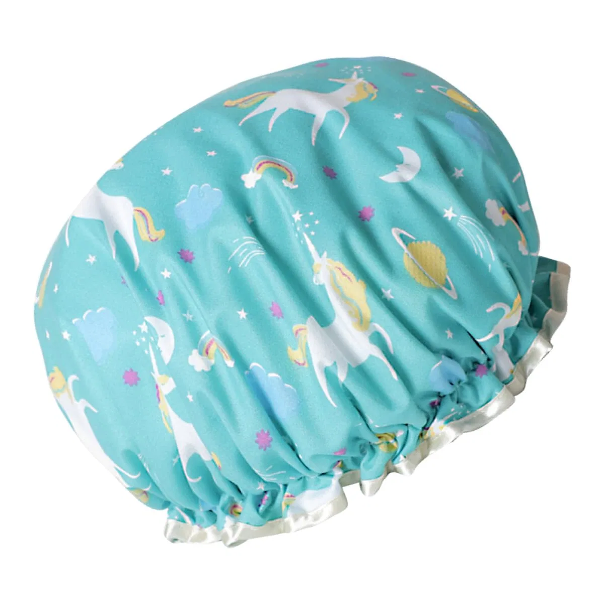 Шапочка для душа с единорогом BETOOKY, двухслойная, 27x15 см, Blau