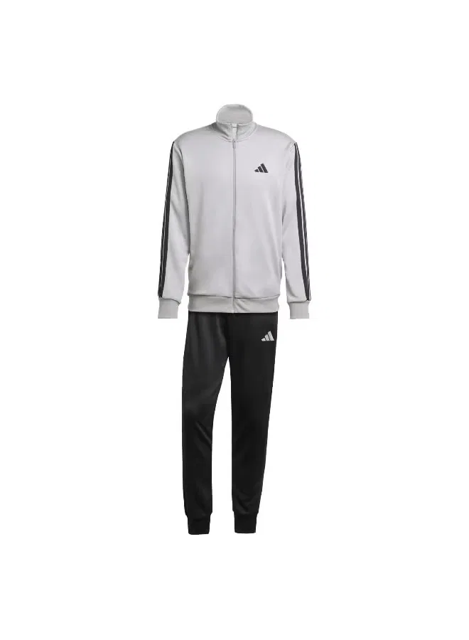 Костюм спортивный мужской с 3 полосками Adidas, серый — фото 2