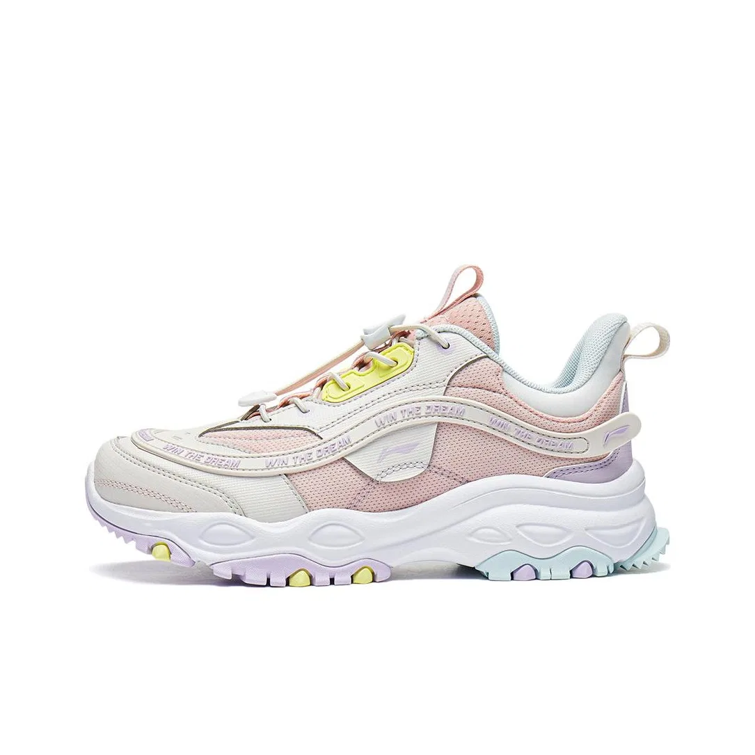 Детские кроссовки для мальчиков и девочек с защитой от ударов Li-Ning YOUNG, Pink White