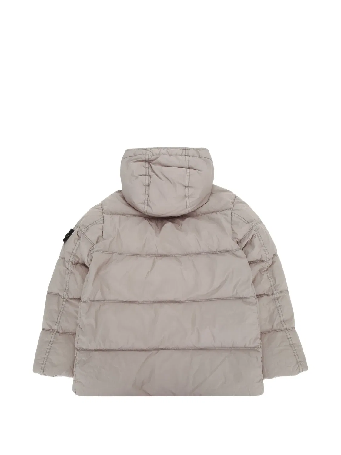 Пуховик с капюшоном Stone Island Junior, нейтральные цвета — фото 2