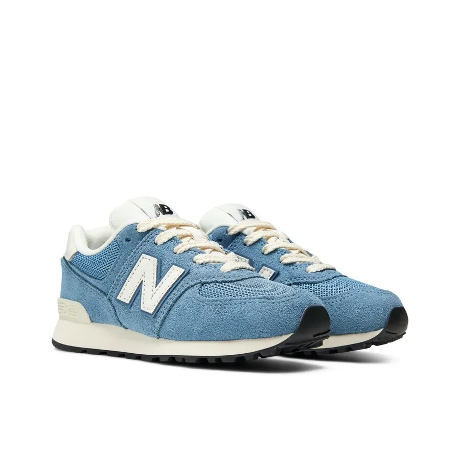 Кроссовки New Balance '574 Hook & Loop' королевского синего цвета — фото 3