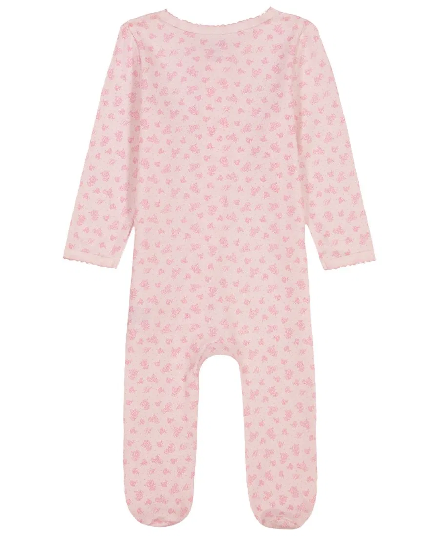 Боди-комбинезон Tommy Hilfiger с длинным рукавом, с цветочным принтом, Pink — фото 2